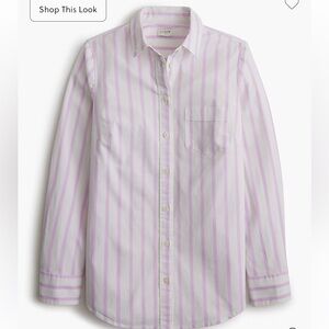 J Crew Lightweight cotton-blend shirt in signature fit size L petite new